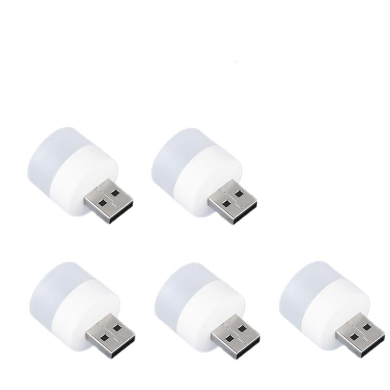 Mini USB led lampjes - 5 stuks - direct licht in huis - mooi nachtlampje voor de kids - bespaar kosten - wit of met kleur - energiezuinig - compact met groot vermogen