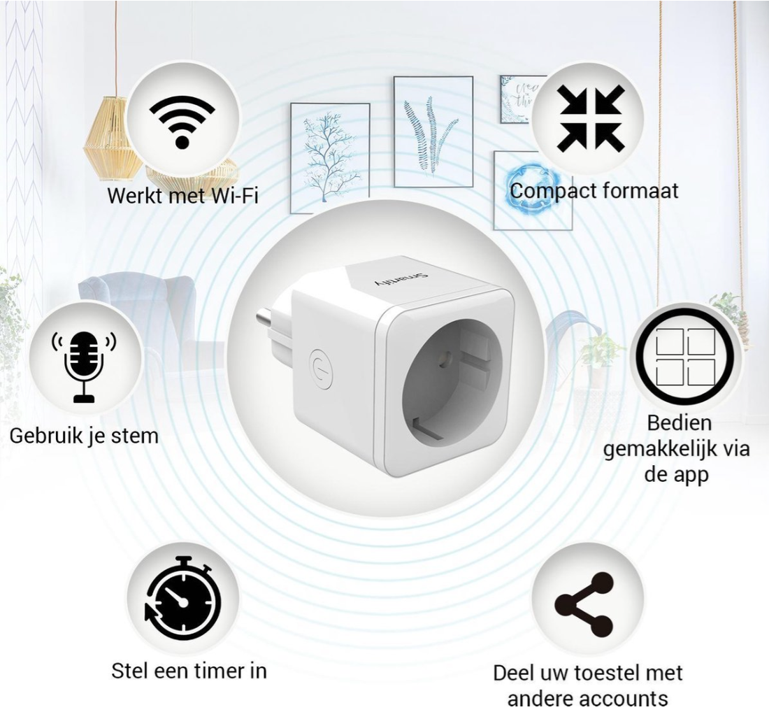 Slimme Stekker - Smart Plug - vanaf de bank uw electronica aan en uit zetten - tijdschakelaar - energiemeter - stem activatie