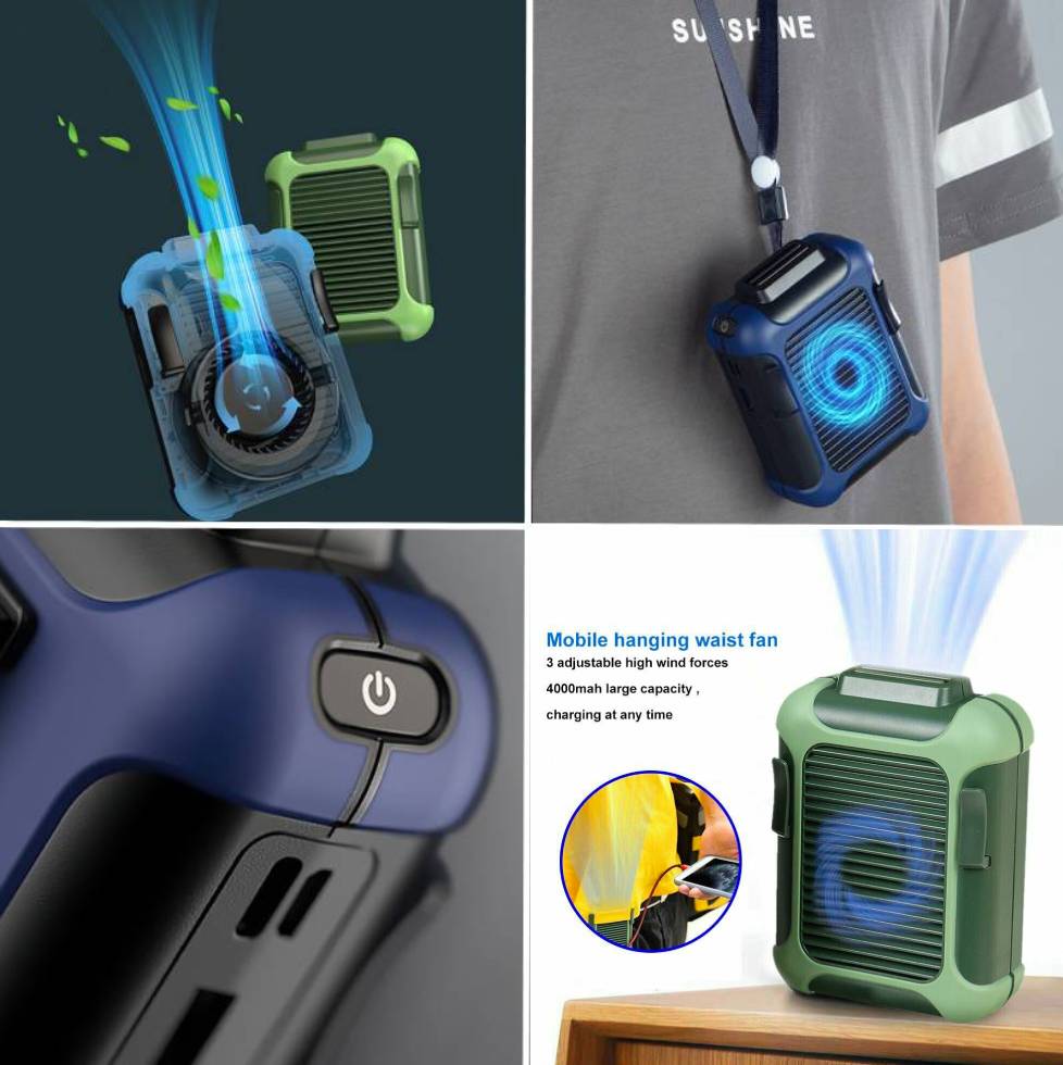 Elektrische Mini Ventilator met Ingebouwde Powerbank - Koelte en Gemak Altijd bij de Hand - Ingebouwde powerbank - Draagbaar en compact - Eenvoudig opladen via USB