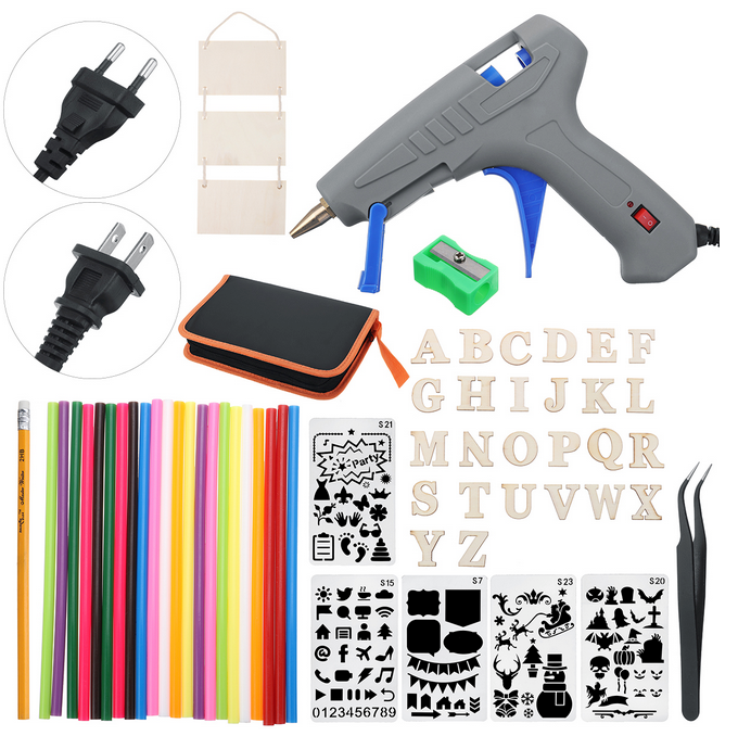 57 stuks 30w draadloze elektrische hete lijmpistolen dhz art craft lijmpistolen met lijm melt lijmsticks
