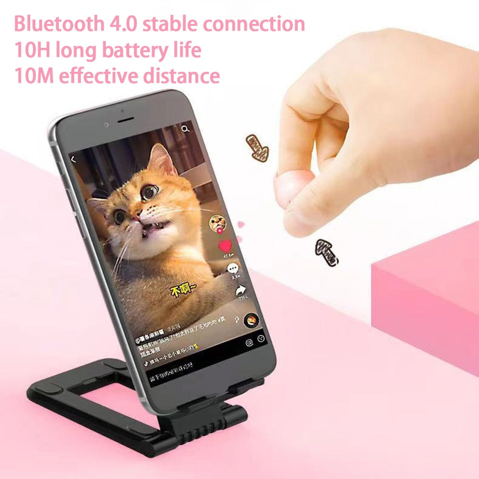 Bluetooth Ring - Handige knop voor het scrollen op uw mobiele telefoon - bedien uw social media van afstand - Bluetooth - Ring - Telefoon - Browsen