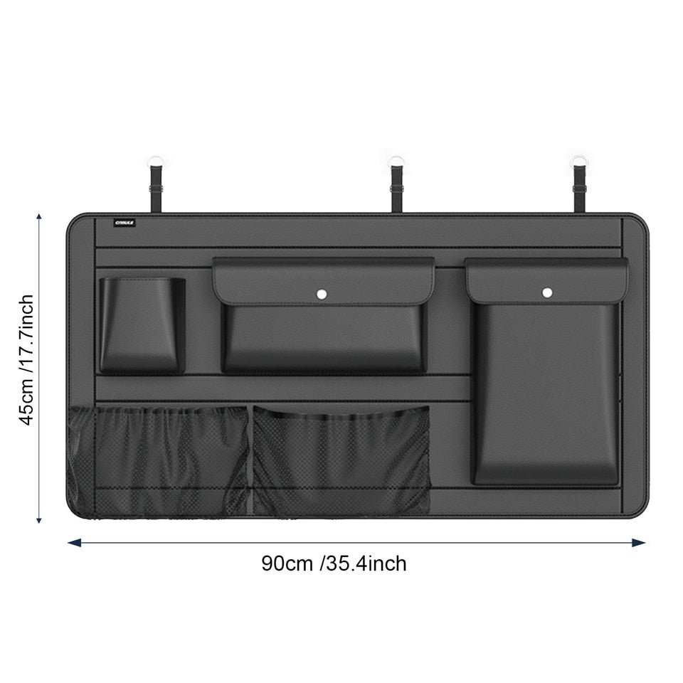 Auto organizer - autostoel organizer - vergroot de opslag van uw kofferbak - kofferbak organizer - van hoogwaardig P.U. leer