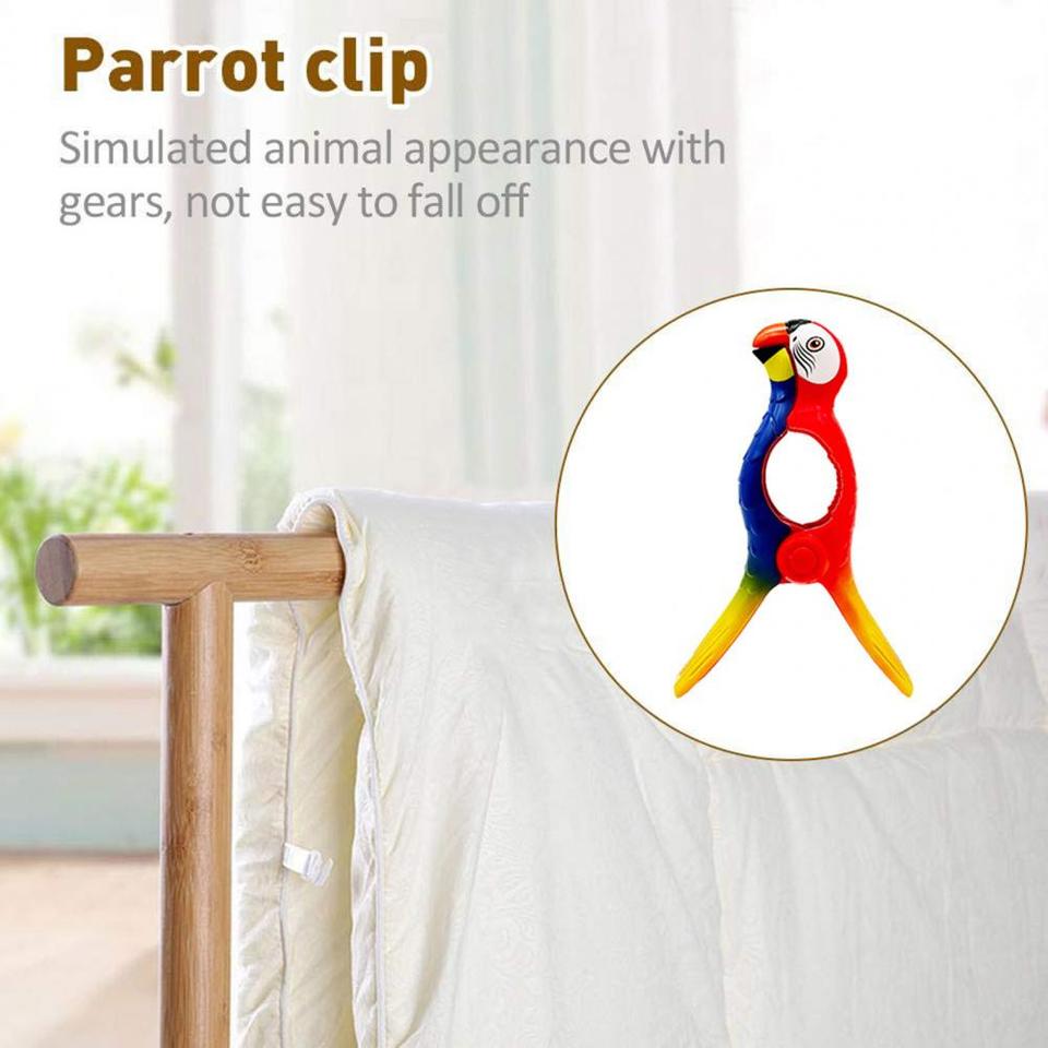 Papegaai knijpers - 4/6/8 Stuks - Herbruikbare stevige knijpers - Multifunctioneel - Handig en zomers! - Decoratieve wasknijper