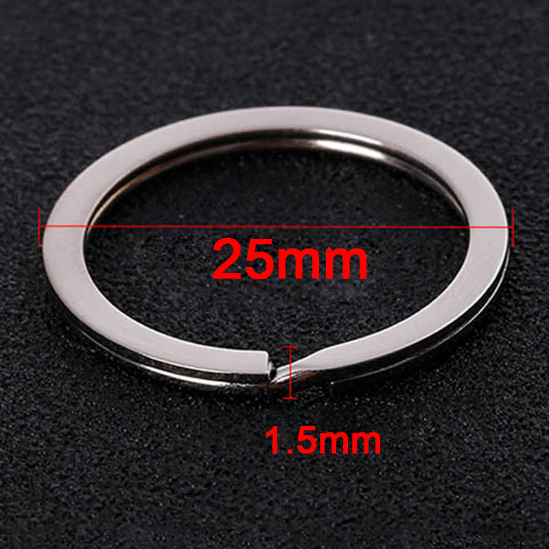 Sleutelringen – Sleutelhanger Ringen – 20 Stuks – Zilver - verschillende diktes en diameter