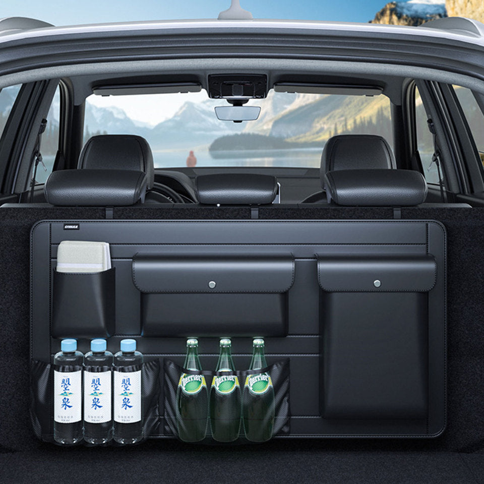 Auto organizer - autostoel organizer - vergroot de opslag van uw kofferbak - kofferbak organizer - van hoogwaardig P.U. leer