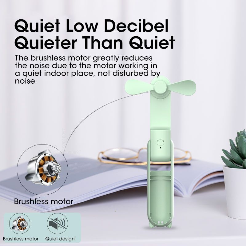 Ventilator en powerbank in één - 2000Mah - Draagbare uitklapbare ventilator - blijf koel en verbonden! - Stille ventilator - powerbank