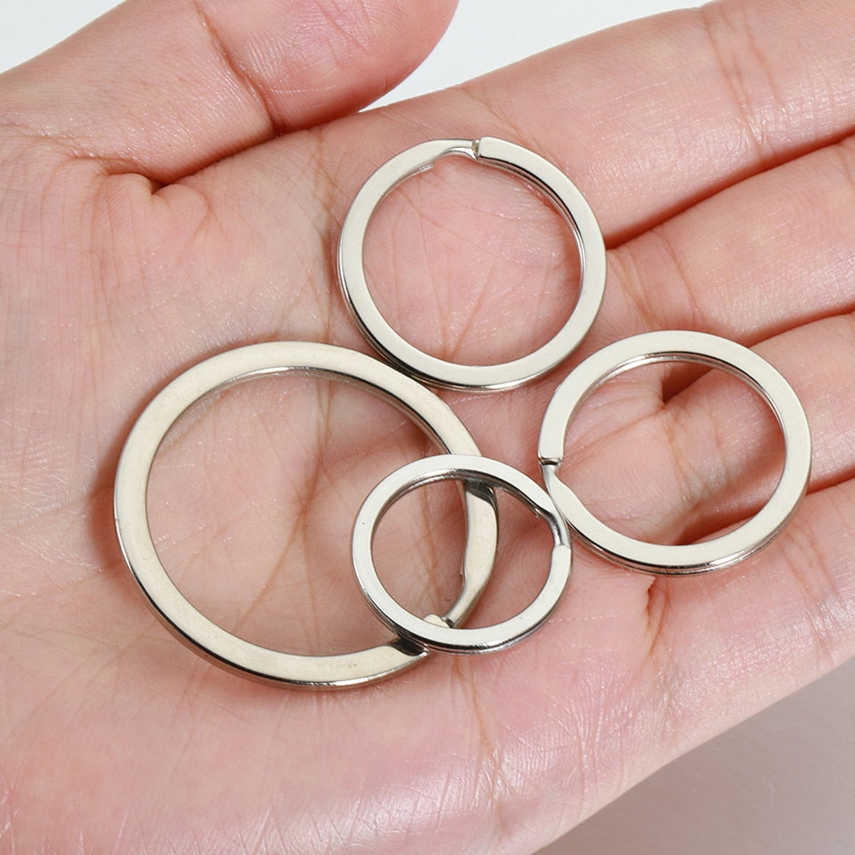 Sleutelringen – Sleutelhanger Ringen – 20 Stuks – Zilver - verschillende diktes en diameter