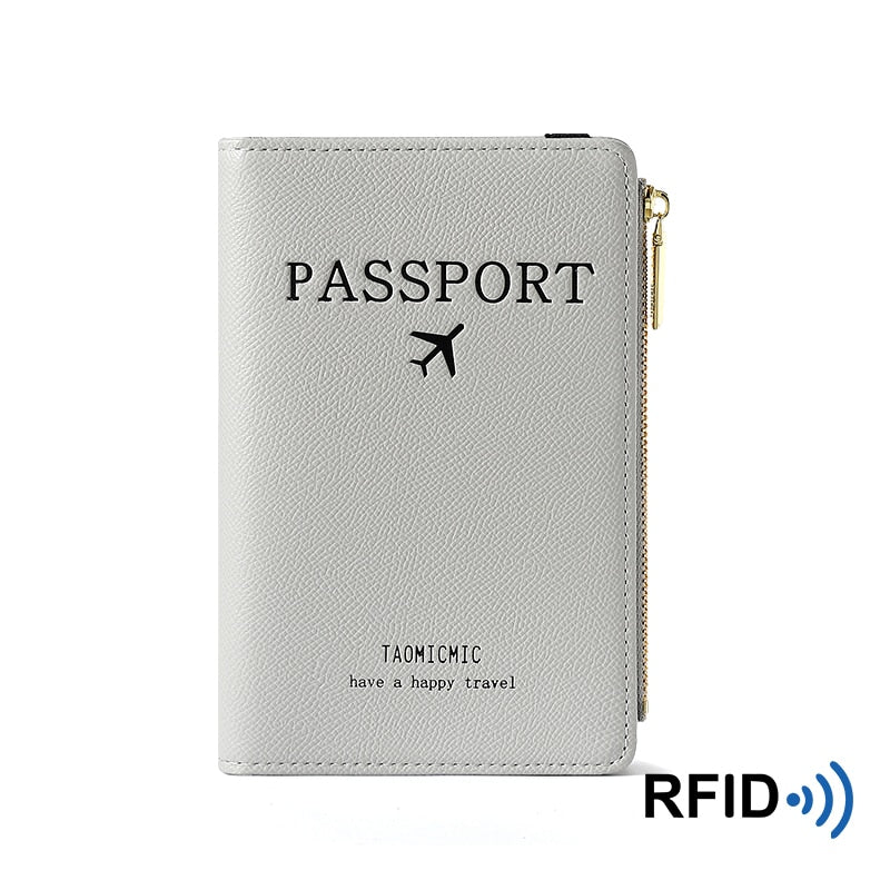 Paspoort mapje - PU leer cover - RFID beveiliging - Onmisbaar voor op reis - Paspoorten, pasjes, geld, foto's, alles past erin - Duurzaam - Praktisch