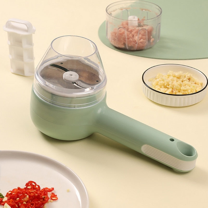 3 in 1 keuken blender - Alles kunner voor in de keuken - Groentesnijder - Rasp - Garde - Makkelijk in gebruik - Elektrische groente en kruiden snijder