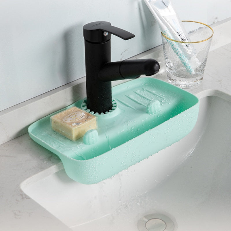 Kraan organizer - gootsteen - aanrecht - keuken organizer - hygiënische oplossing voor een nette spoelbak- vaatdoekhouder - sponshouder