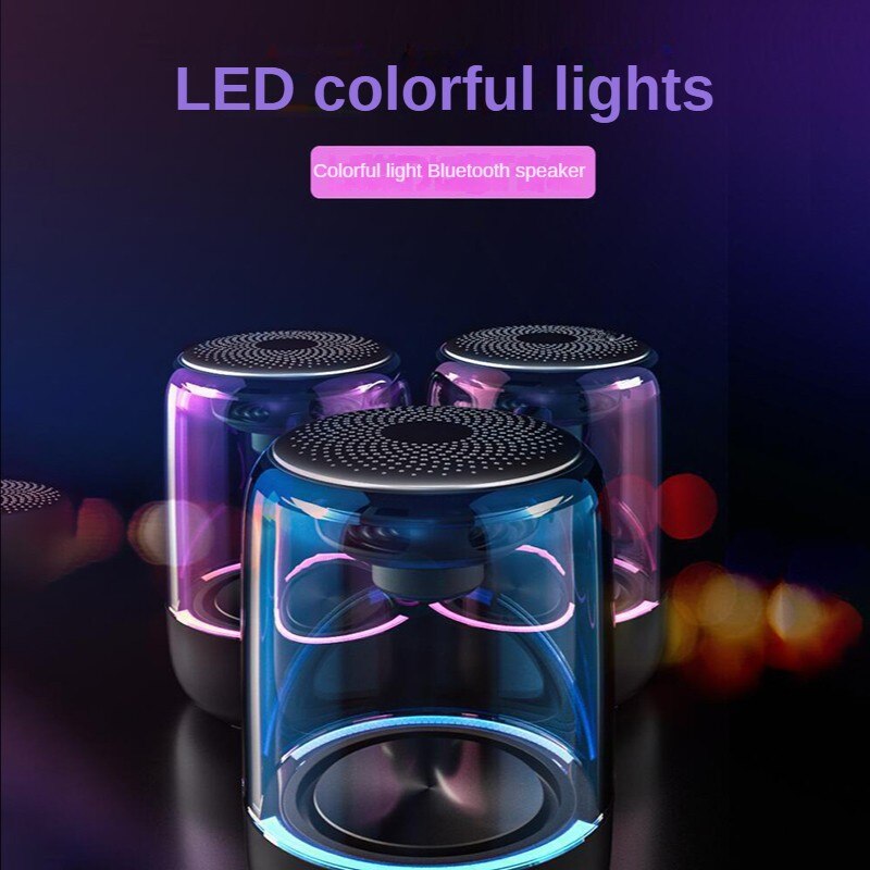 Bluetooth speaker met LED verlichting  – draadloze speaker – subwoofer mini speaker - prachtige design speaker - klankkast