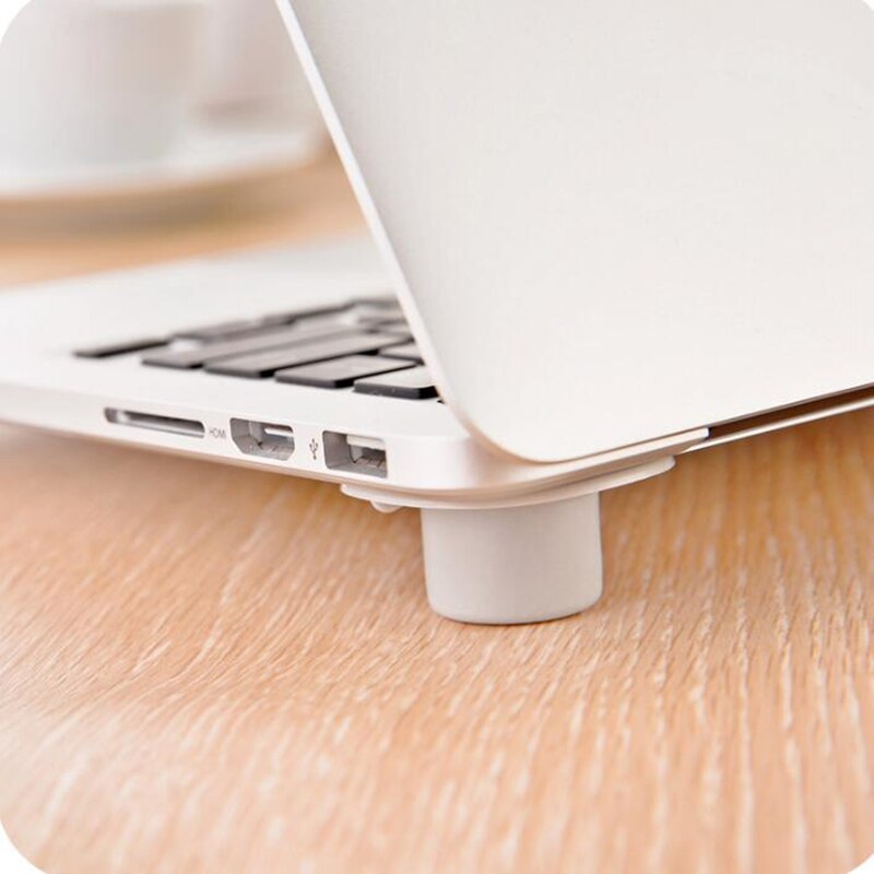 Laptop Verhoger Standaard - Laptop Voetjes Warmteafvoer - Verlaag de temperatuur van uw laptop - 4 Doppen - Grijs -