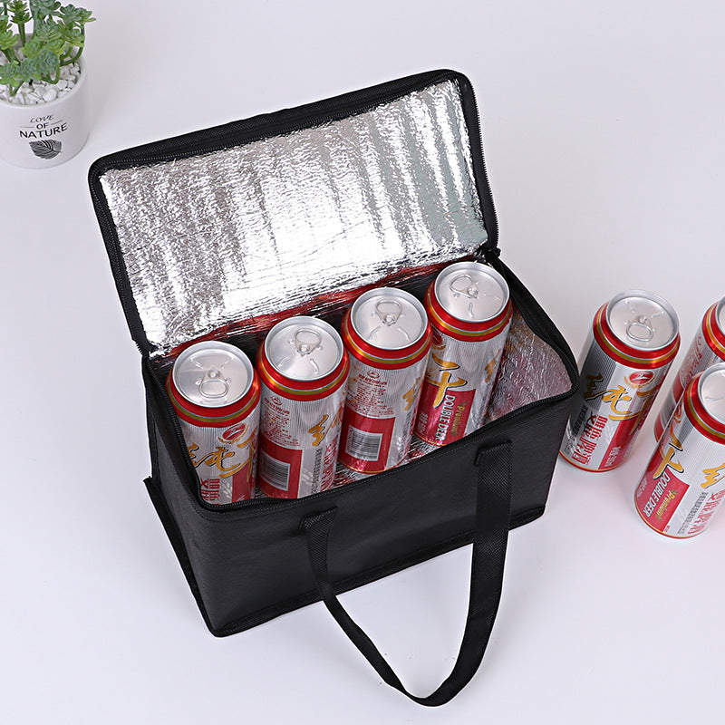 Klein mini koeltasje - sixpack blikjes - Compacte koelbox/koeltassen - Zwart of Rood -  Altijd een lekker koud drankje in de buurt