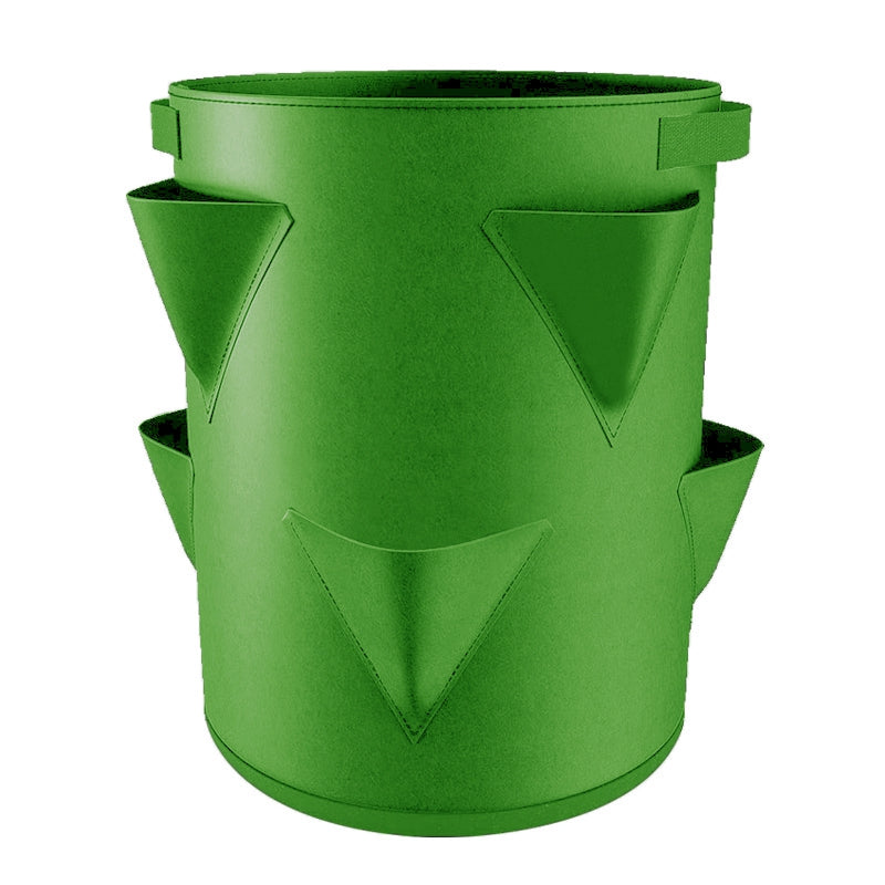 Aardbei grow bags - voor allerlei fruit en groente  - de lente komt eraan -  zakken voor tuin aardbeien, kruiden, bloemen, bessen - groen en zwart -