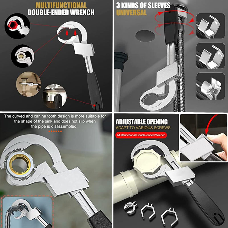 80mm verstelbare fitting sleutel - verstelbare moersleutel - heavy duty waterpomptang - griptang - 100% metaal