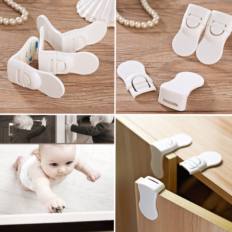 Kinderslot kastjes - 3 stuks - kastslot - lade slot - baby veiligheid - baby slot - zelfklevend - makkelijke oplossing voor elke lade, deur, of kast