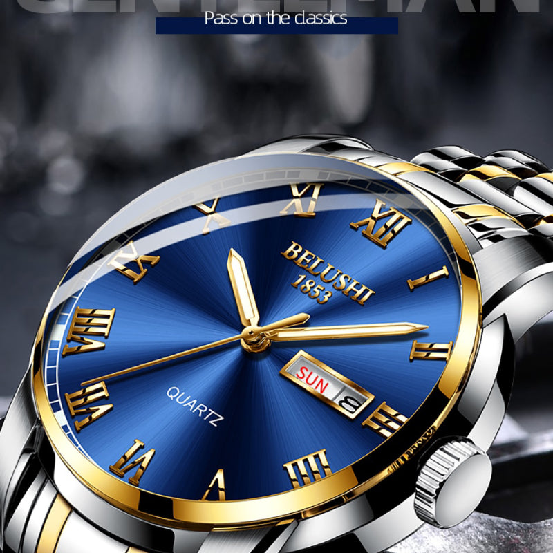 Design heren horloge - waterdicht - zakelijk - luxe horloge voor dagelijks gebruik - quartz - neon wijzers