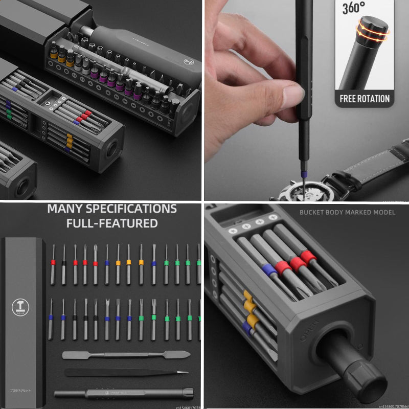 Professionele precisie schroevendraaierset 40-delig magnetisch - elk gereedschap voor laptop - camera - smartphone - iPhone - tablet - macbook - brillen