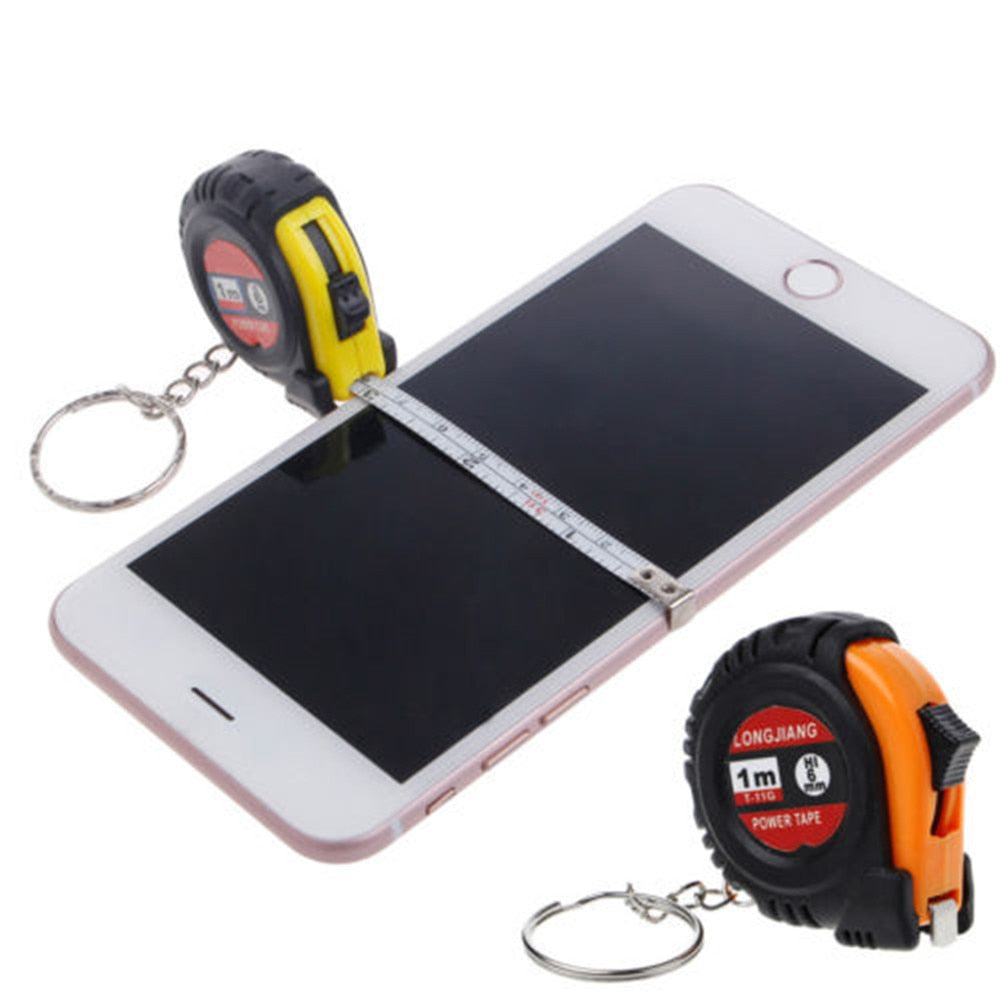 Mini rolmaat sleutelhanger - 1m/T22 - altijd een rolmaatje op zak - met sleutelhanger ring - leuk voor kinderen