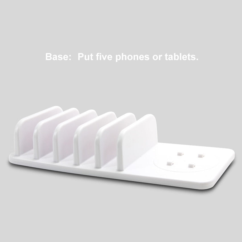 5 Poorts Snel laad Dock met Led Lamp -  Usb - LED leeslampje - Zuinige Led met veel snel laad poorten -  bureaulamp - nachtlamp - USB poort