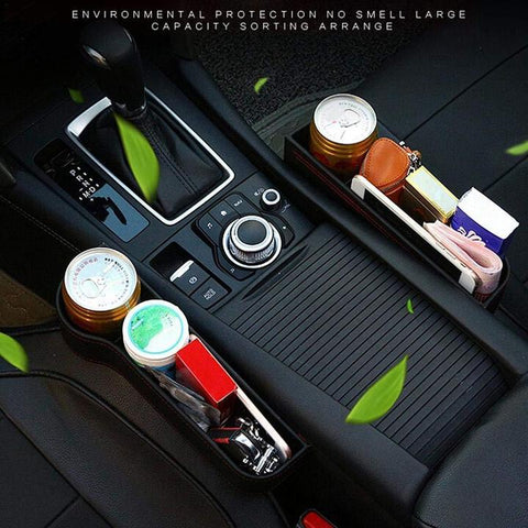 Luxe auto organizer bestuurder en bijrijder - autostoel opbergdoos met bekerhouder - opbergen auto accessoires - beschikbaar in 3 kleuren