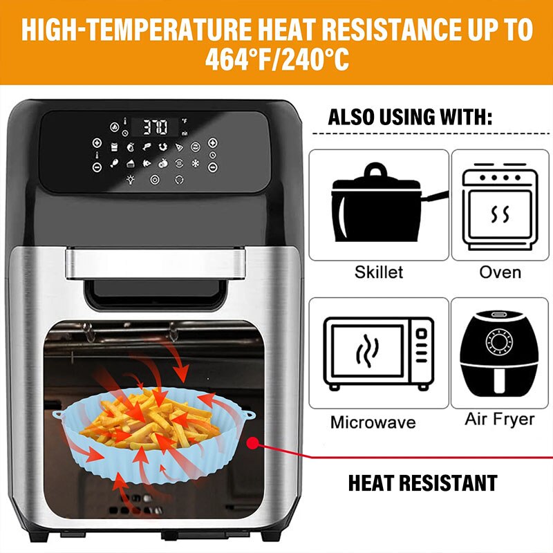 Siliconen bakpapier - bakpapier alternatief - airfryer accessoires - large - medium - small - geschikt voor magnetron - herbruikbaar - afwasbaar