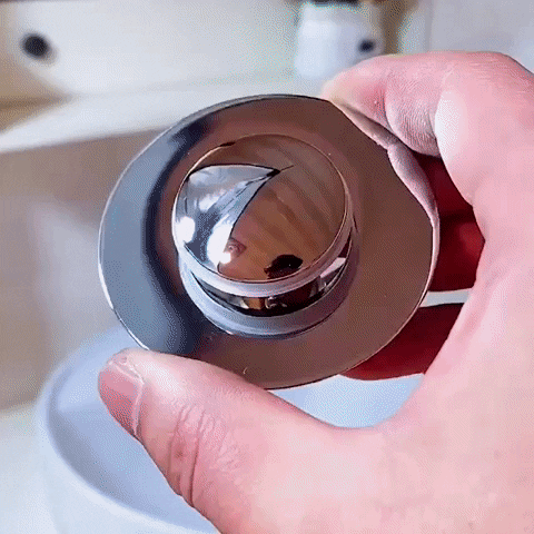 Pop-up waterstop – ingebouwde zeef – nooit meer verstopte leidingen – hoog kwaliteit koper en RVS- 62mm
