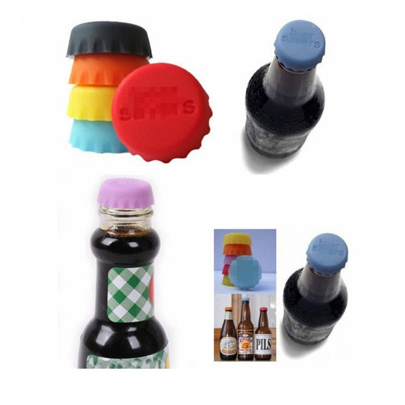 Siliconen dop - flessenstop Siliconen - kroonkurk 3cm - bescherm uw drankje - perfect voor feesten en partijen - anti-wesp - veiligheid