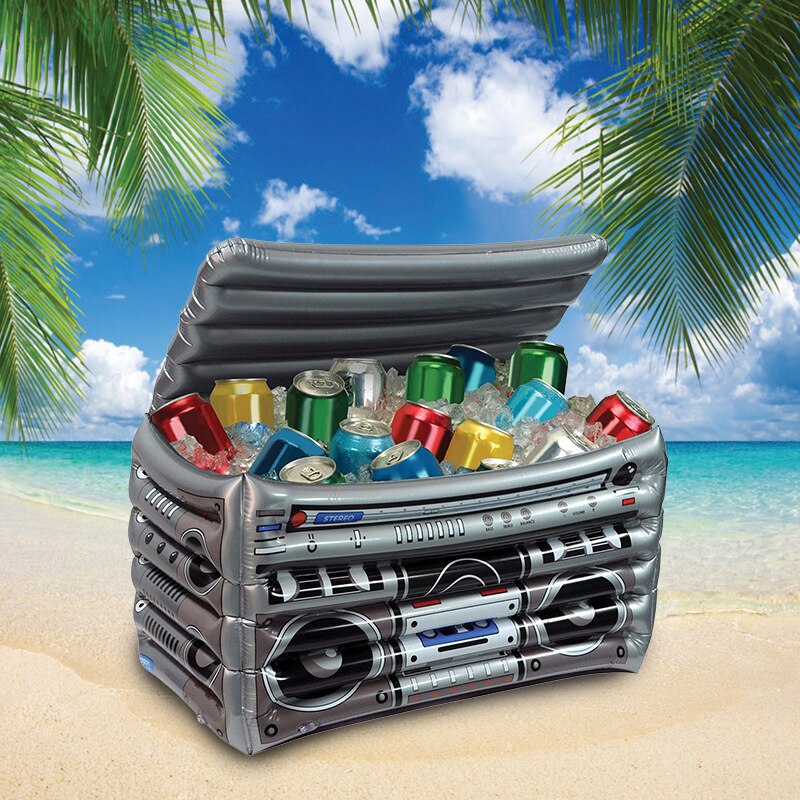 Opblaasbare koelbox - Boombox koelbox - Leuk voor feesten en partijen - strand koelbox - Opblaasbaar, dus handig om mee te nemen