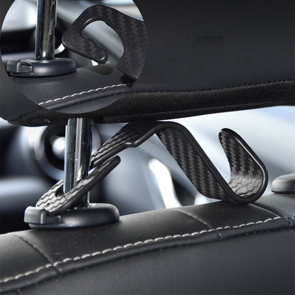 Hoofdsteun haken - handig uw tasjes ophangen in de auto - geen rondschuivende spullen meer - 4 stuks - elegant en betaalbaar