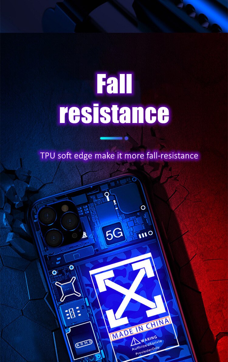 Lichtgevende telefoon case - cyberpunk - fashion - voor de echte trendsetter - nog niet bekend op de markt - nieuwe rage vanuit Japan