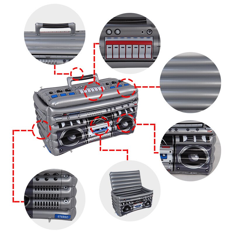 Opblaasbare koelbox - Boombox koelbox - Leuk voor feesten en partijen - strand koelbox - Opblaasbaar, dus handig om mee te nemen