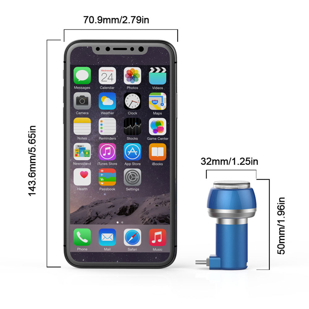 Mini scheerapparaat - mannen en vrouwen - reis editie - super compact - super handig - usb-c/micro usb/lightning connectie