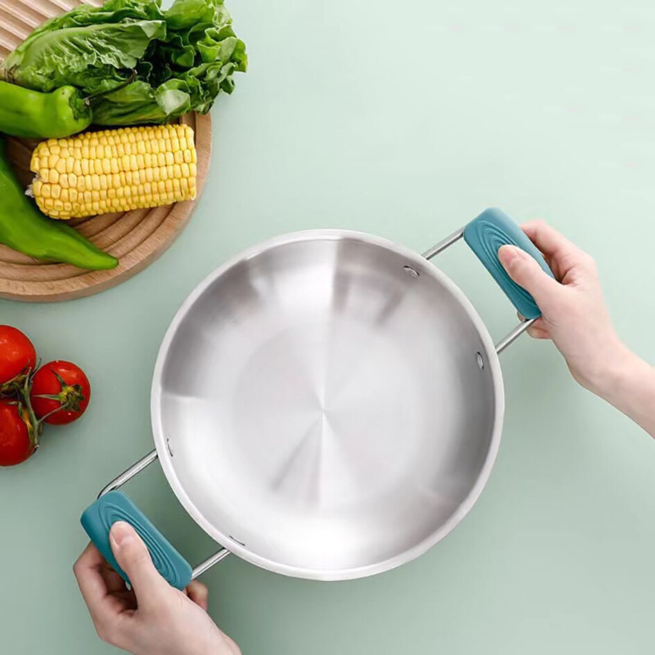 Pan handvat covers - siliconen panhandvat - hittebestendig - antislip - 3 kleuren - veiligheid en comfort