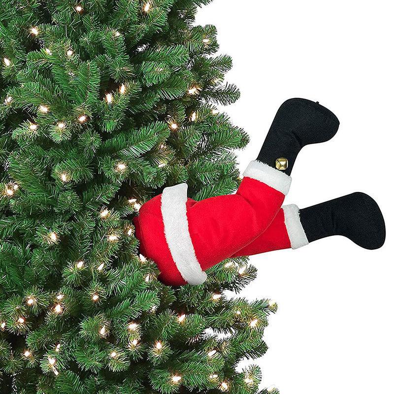 Kerstman benen decoratie – grappige kerstman humor voor in de kerstboom