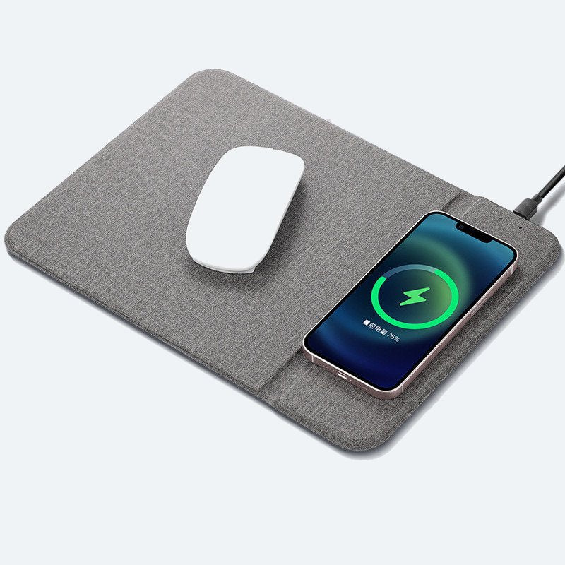 Muismat met super snelle draadloze telefoonlader - altijd uw opgeladen telefoon binnen handbereik