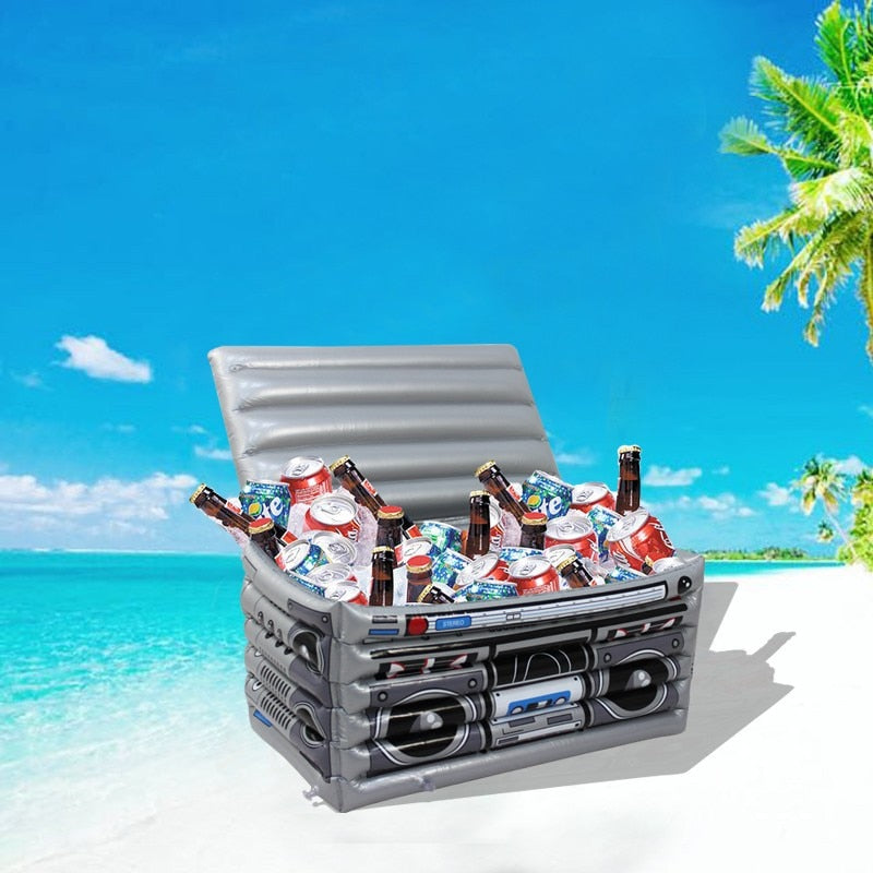 Opblaasbare koelbox - Boombox koelbox - Leuk voor feesten en partijen - strand koelbox - Opblaasbaar, dus handig om mee te nemen