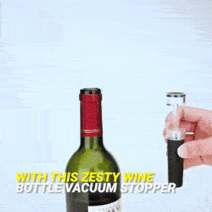 Wijnstopper met vacuüm pomp - kurk voor flessen - wijnafsluiter- champagne afsluiter - herbruikbaar - pomp en kurk in één!