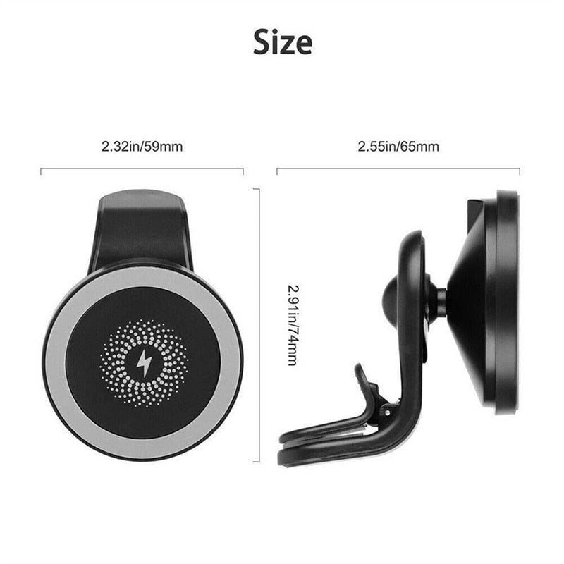 Draadloze telefoon houder/lader - oplader geschikt voor Apple iPhone 14 - 13 en 12 serie - magnetische telefoon lader + houder - Geen gerommel met kabels meer