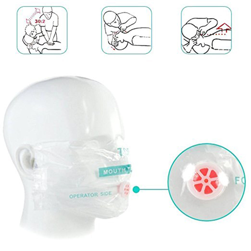 Sleutelhanger met CPR masker - Kiss of life - reanimatiemasker groen - CPR face Shield - Sleutelhanger Verschillende Kleuren - 5cm - CPR Masker met Wegwerp Beademingsmasker