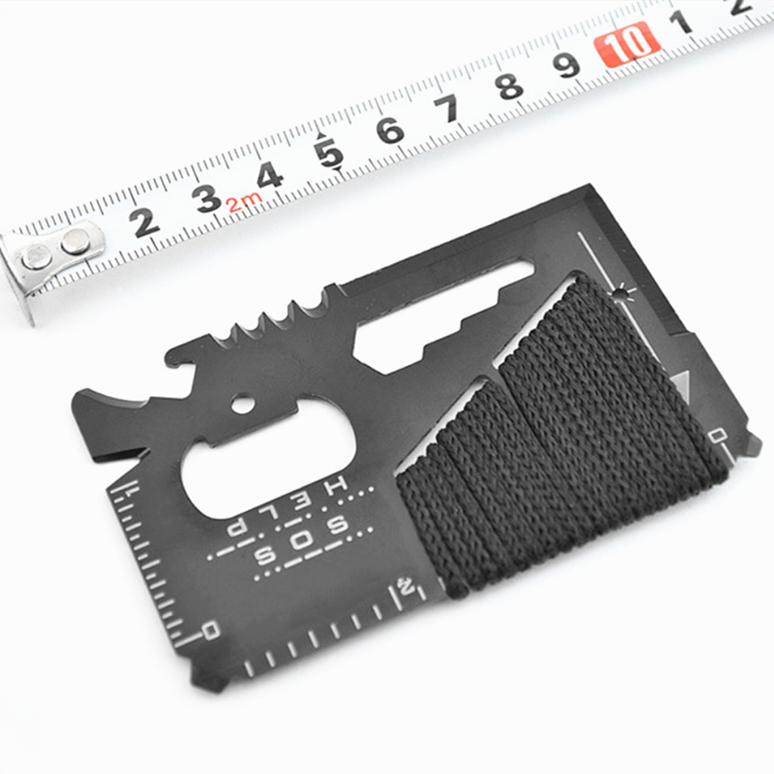 Portemonnee multi tool - Compact en handig - 14 in 1 Tool - Altijd overal op voorbereid zijn! - SOS Outdoor Kaart Gereedschap