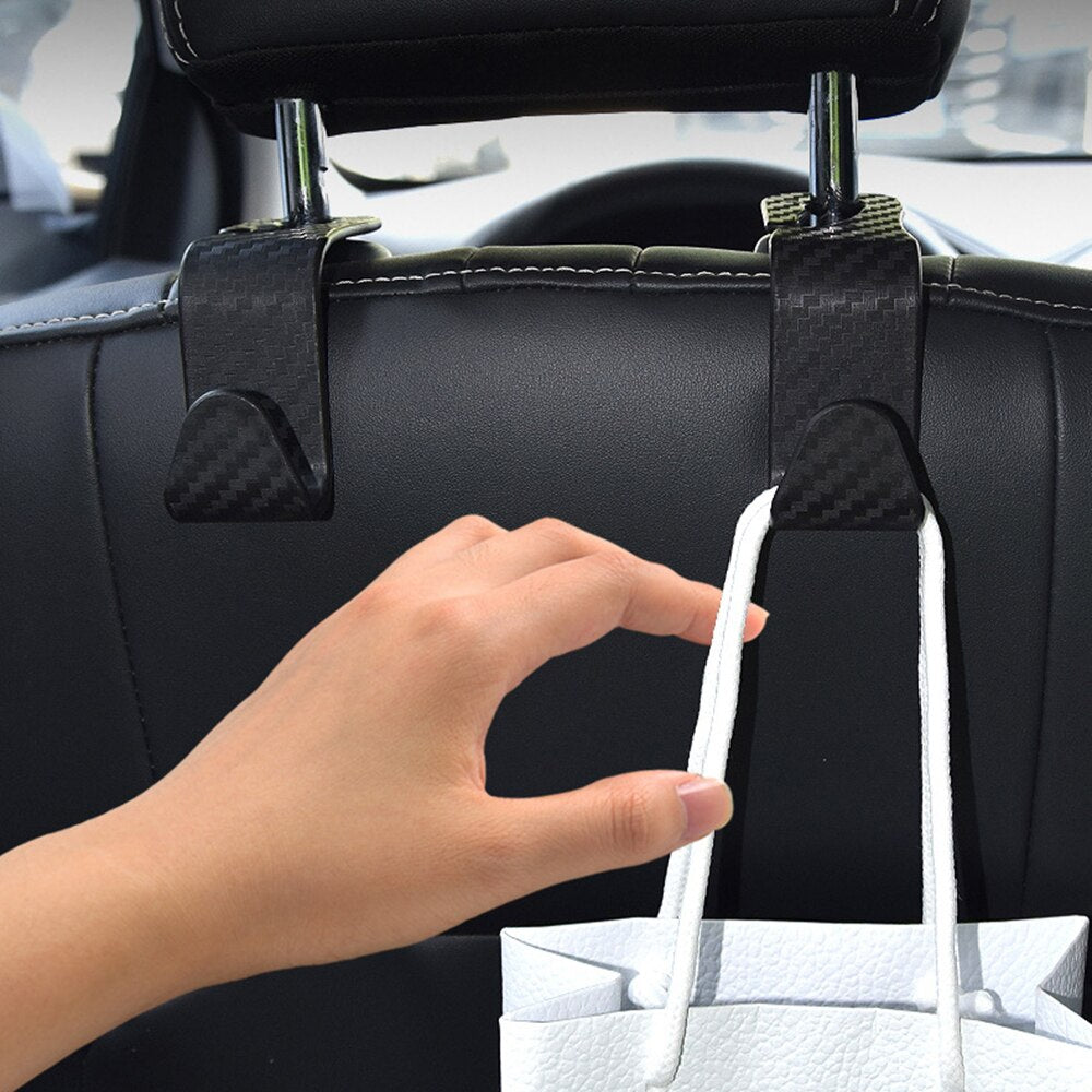 Hoofdsteun haken - handig uw tasjes ophangen in de auto - geen rondschuivende spullen meer - 4 stuks - elegant en betaalbaar