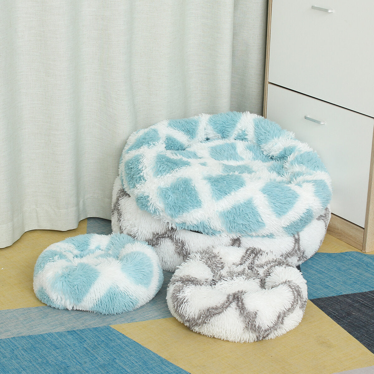 hond pet kat kalmerende bed bedden grote mat comfy puppy wasbaar pluizig kussen pluche