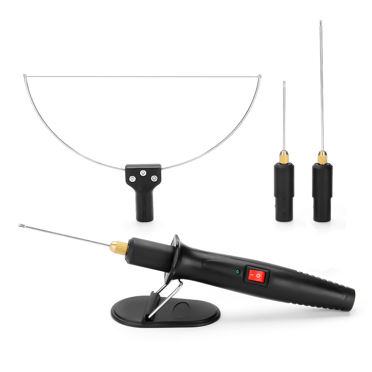 gochange 8 stuks schuim cutter elektrische snijmachine pen gereedschap kit 100-240v 18w piepschuim snijden pen uk plug