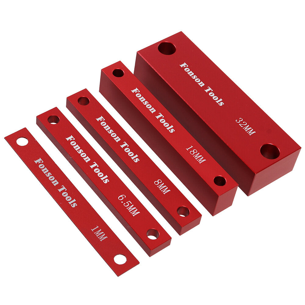 fonson 9 stuks metrische inch houtbewerking setup blokken hoogtemeter precisie aluminium setup bars voor router en tafelzaag accessoires