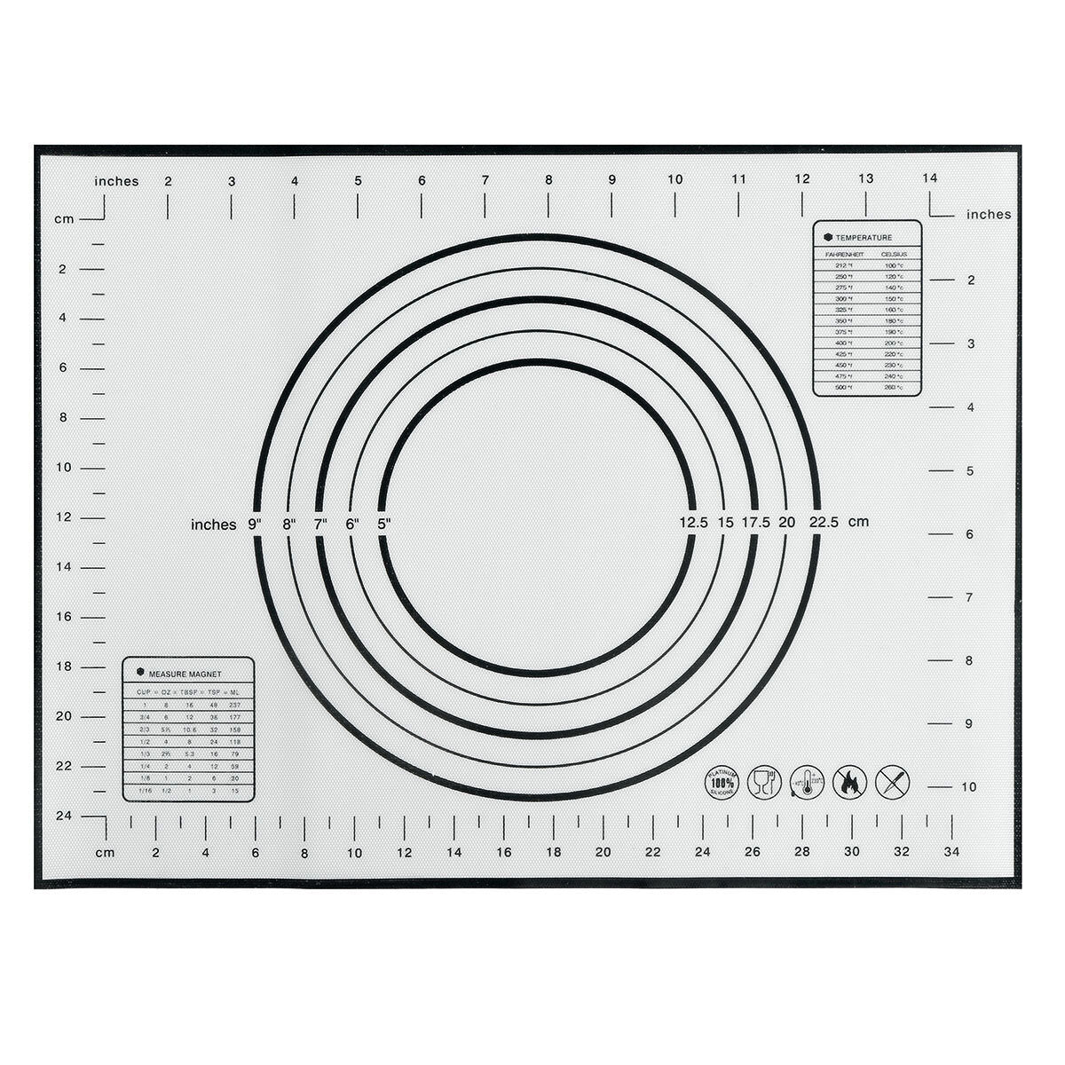deeg rolling silicone pad gebak mat bakvormen liner bakmat non-stick tool