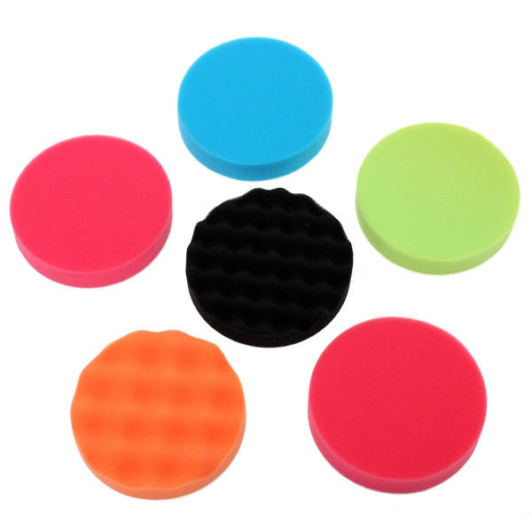 6 stuks 6 inch 150mm polijsten buffing pad kit voor car polisher