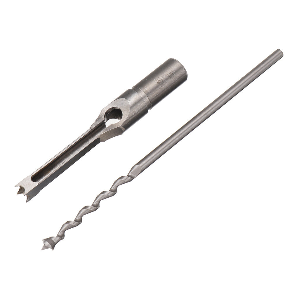 4-delige boorbits met vierkante gaten houtbewerkingsvijzel langgatboorbeitel set kit 1/4 tot 1/2 inch gereedschapsset