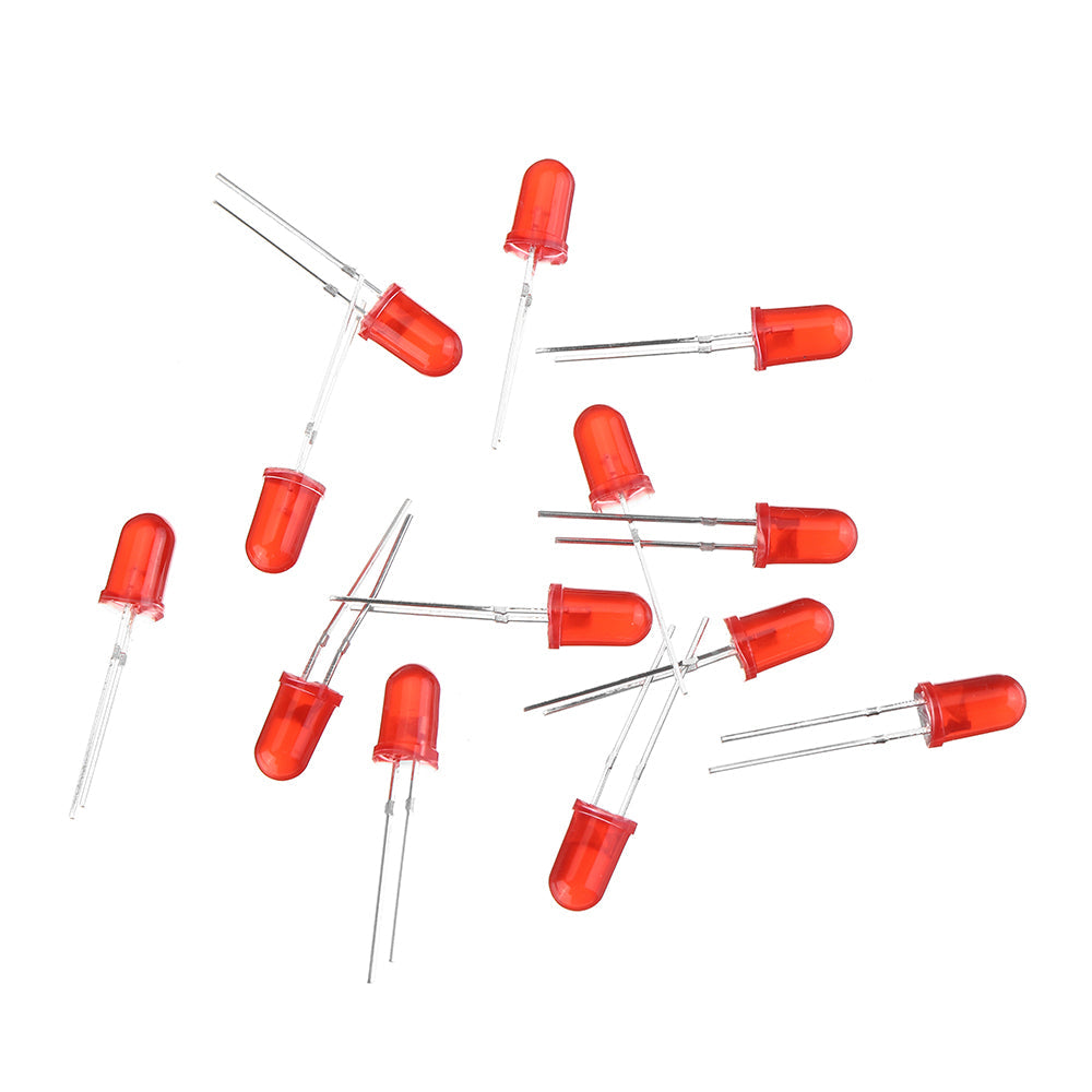 Diode Ronde Led 2000 stks 5mm rode led diode ronde diffuus rode kleur licht lamp f5 di ...