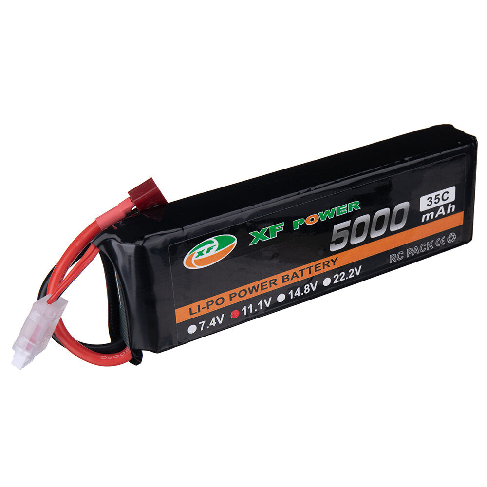 xf power 11.1v 5000mah 35c 3s lipo batterij t deans plug met xt60 adapter plug voor rc drone